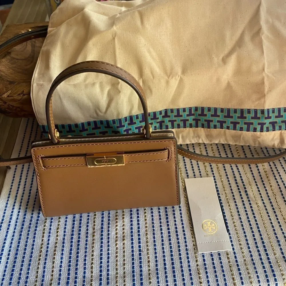 Tory Burch Lee Radziwill Nano Bag Moose Brow NEW